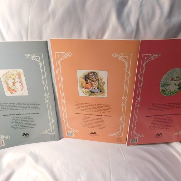 BEATRIX POTTER JUMBO STORY BOOKS SQUIRREL NUTKIN PUDDLE DUCK MR. JEREMY FISHER - Picture 2 of 11